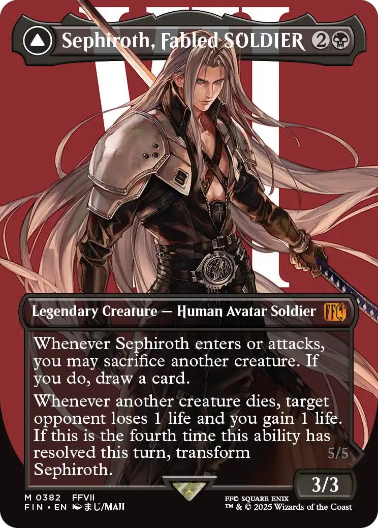 Sephiroth, Fabled SOLDIER // Sephiroth, One-Winged Angel (Borderless) (0382) [FINAL FANTASY] | Tabernacle Games