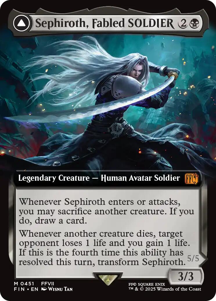 Sephiroth, Fabled SOLDIER // Sephiroth, One-Winged Angel (Extended Art) [FINAL FANTASY] | Tabernacle Games