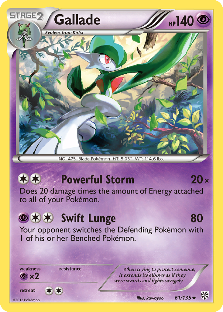 Gallade (61/135) [Black & White: Plasma Storm] | Tabernacle Games