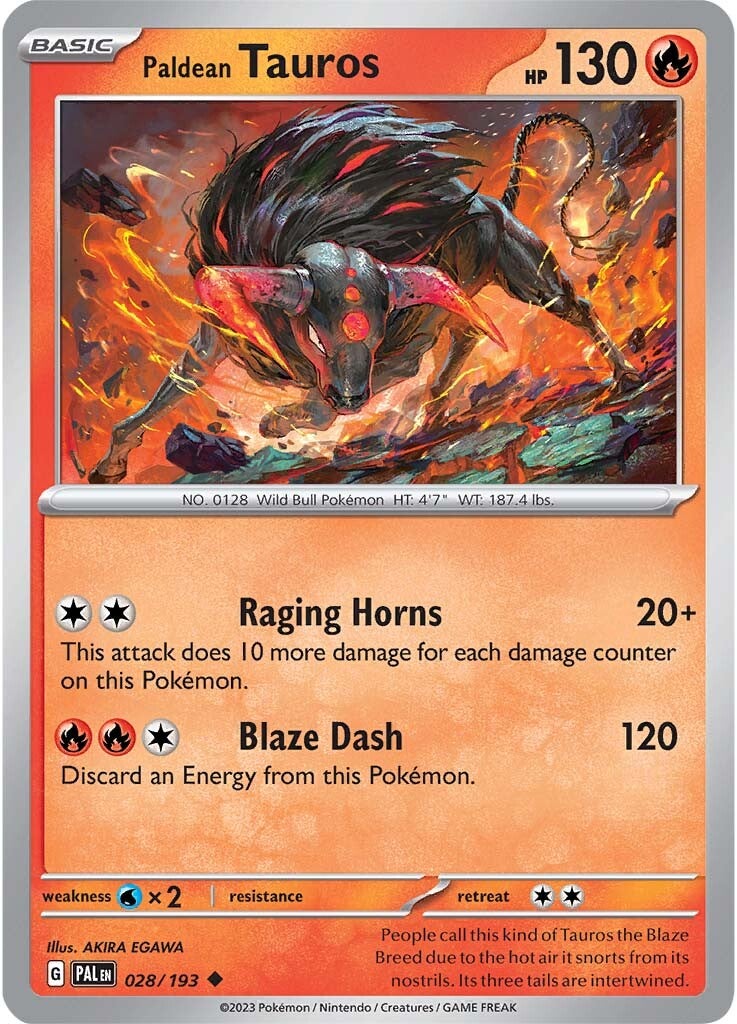 Paldean Tauros (028/193) [Scarlet & Violet: Paldea Evolved] | Tabernacle Games