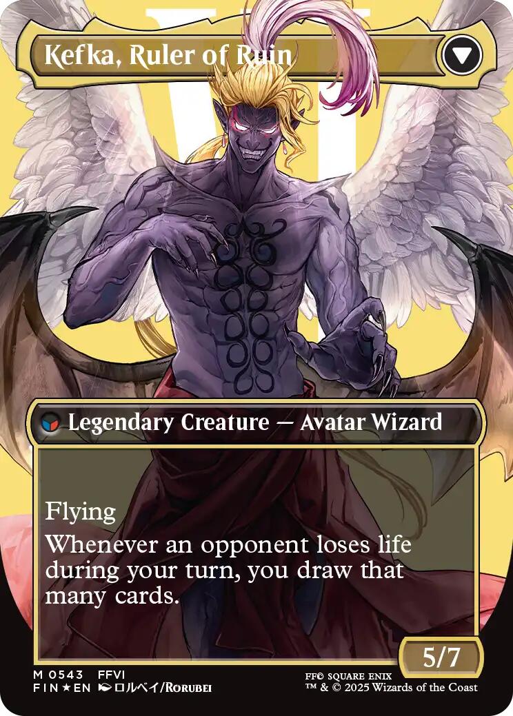 Kefka, Court Mage // Kefka, Ruler of Ruin (Borderless) (Surge Foil) [FINAL FANTASY] | Tabernacle Games