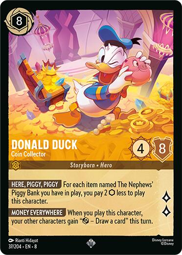 Donald Duck - Coin Collector (37/204) [Reign of Jafar] | Tabernacle Games