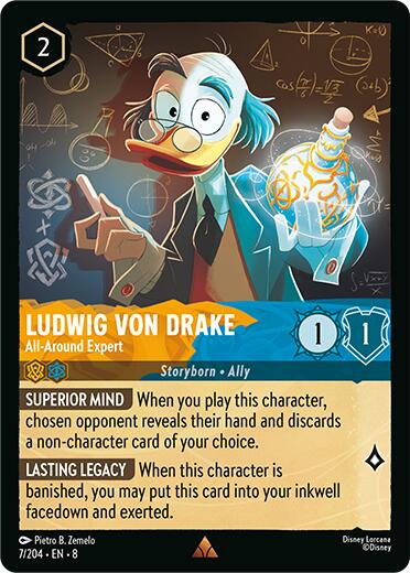 Ludwig Von Drake - All-Around Expert (7/204) [Reign of Jafar] | Tabernacle Games