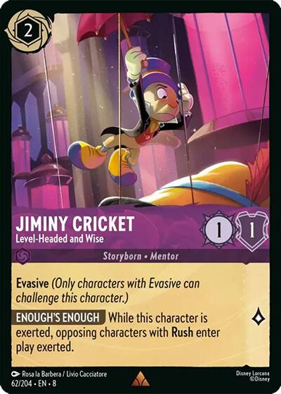 Jiminiy Cricket - Level-Headed and Wise (62/204) [Reign of Jafar] | Tabernacle Games