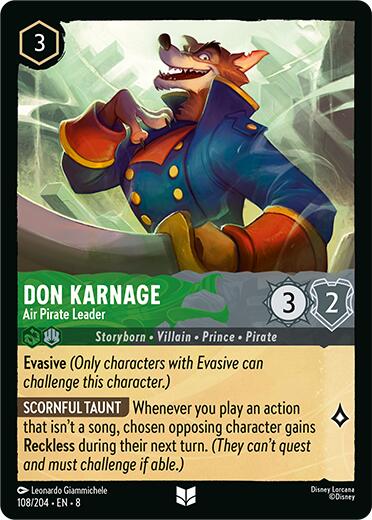 Don Karnage - Air Pirate Leader (108/204) [Reign of Jafar] | Tabernacle Games
