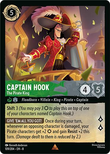 Captain Hook - The Pirate King (109/204) [Reign of Jafar] | Tabernacle Games