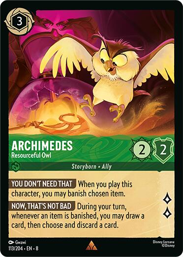 Archimedes - Resourceful Owl (113/204) [Reign of Jafar] | Tabernacle Games