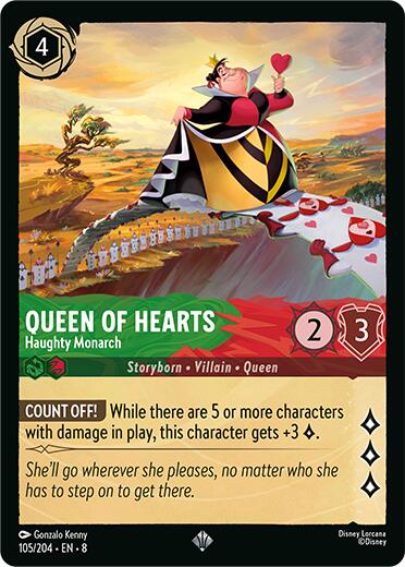 Queen of Hearts - Haughty Monarch (105/204) [Reign of Jafar] | Tabernacle Games
