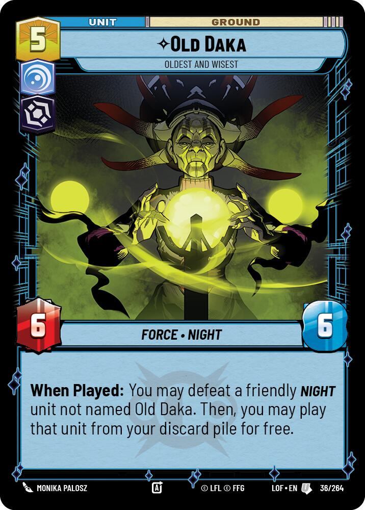 Old Daka - Oldest and Wisest (36/264) (36/264) [Legends of the Force] | Tabernacle Games