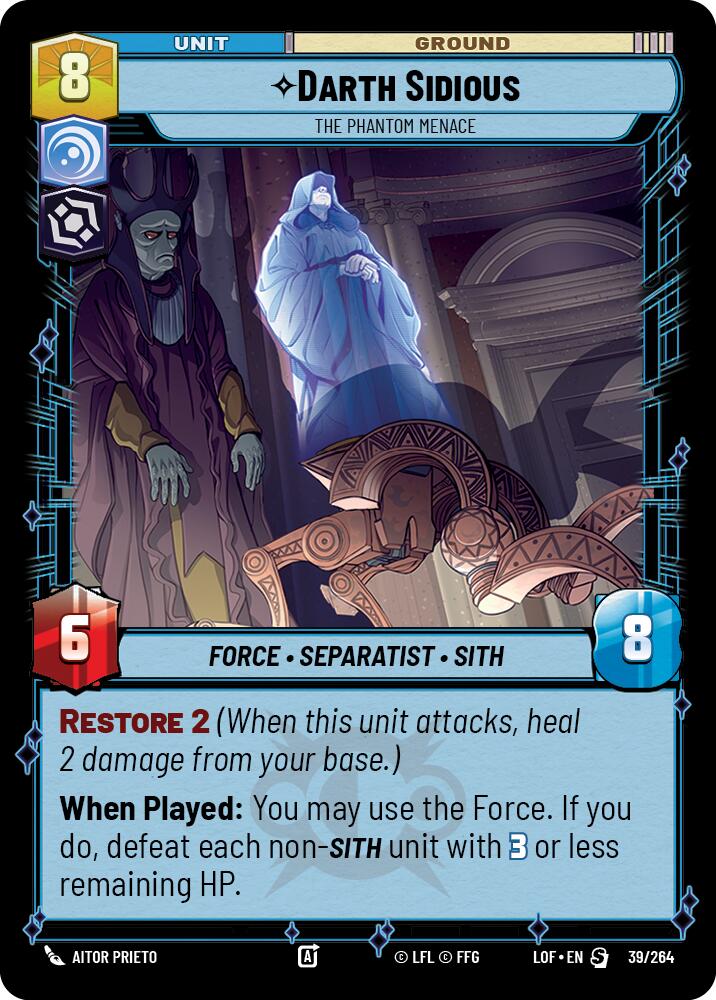 Darth Sidious - The Phantom Menace (39/264) (39/264) [Legends of the Force] | Tabernacle Games