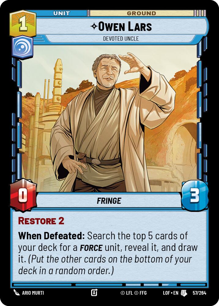 Owen Lars - Devoted Uncle (57/264) (57/264) [Legends of the Force] | Tabernacle Games