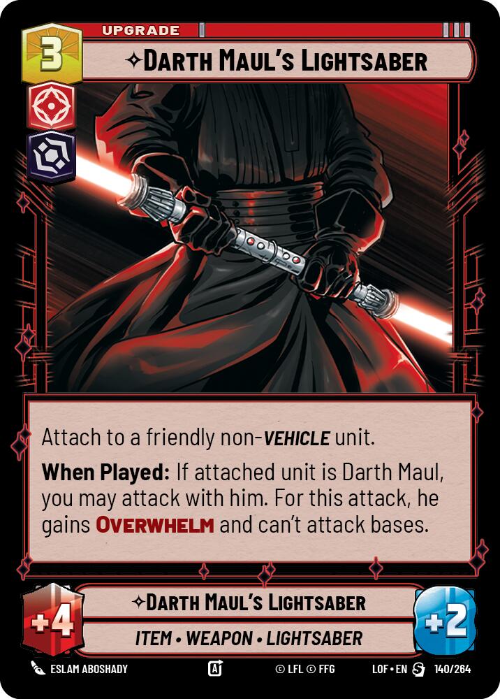Darth Maul's Lightsaber (140/264) (140/264) [Legends of the Force] | Tabernacle Games