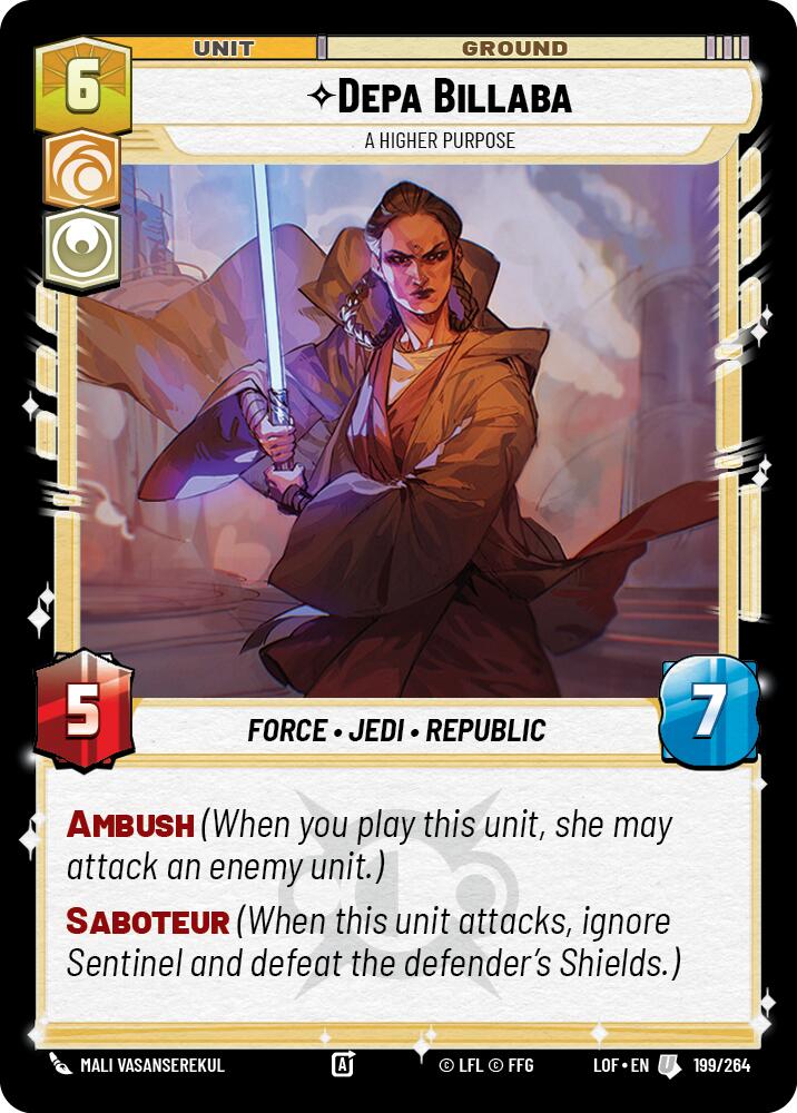 Depa Billaba - A Higher Purpose (199/264) (199/264) [Legends of the Force] | Tabernacle Games