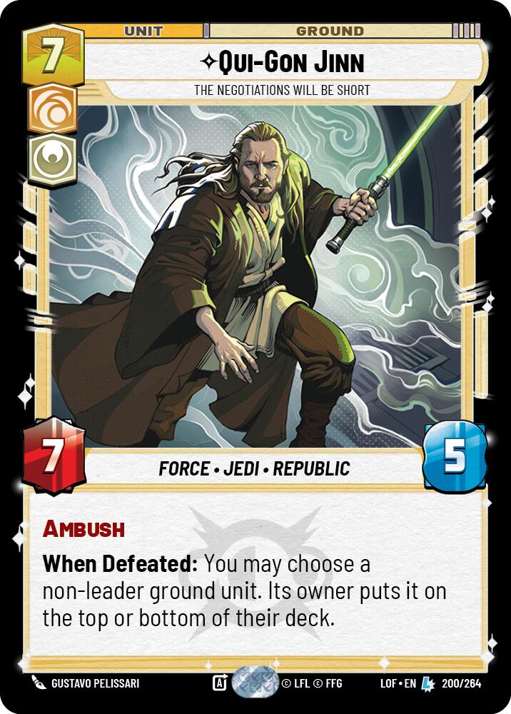 Qui-Gon Jinn - The Negotiations Will Be Short (200/264) (200/264) [Legends of the Force] | Tabernacle Games