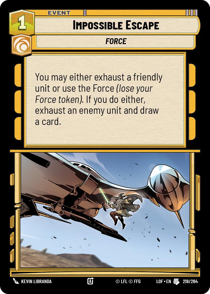 Impossible Escape (218/264) (218/264) [Legends of the Force] | Tabernacle Games