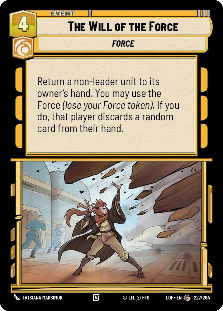 The Will of the Force (227/264) (227/264) [Legends of the Force] | Tabernacle Games