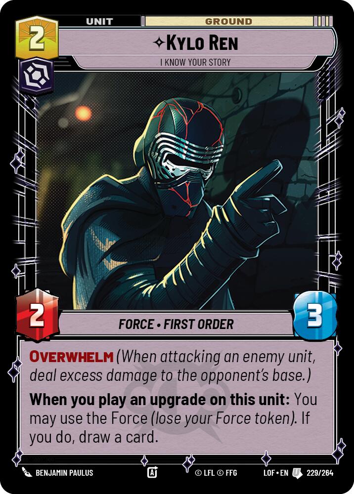 Kylo Ren - I Know Your Story (229/264) (229/264) [Legends of the Force] | Tabernacle Games