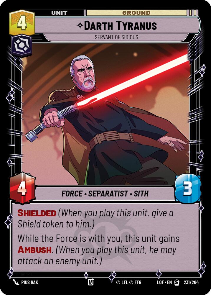 Darth Tyranus - Servant of Sidious (231/264) (231/264) [Legends of the Force] | Tabernacle Games