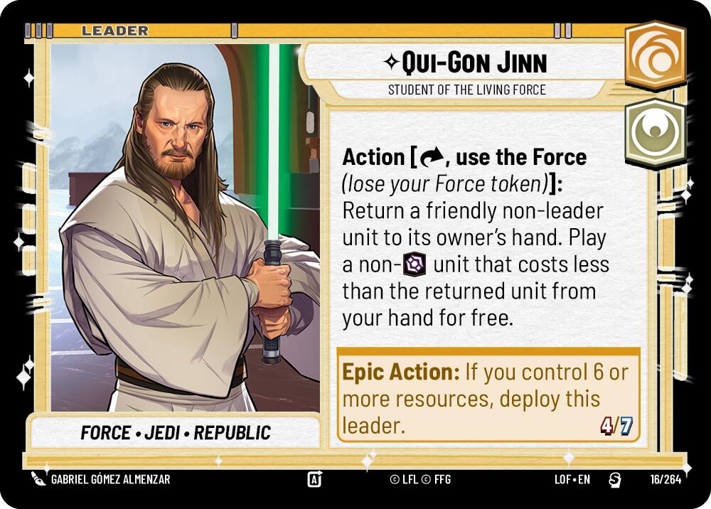 Qui-Gon Jinn - Student of the Living Force (016/264) (016/264) [Legends of the Force] | Tabernacle Games