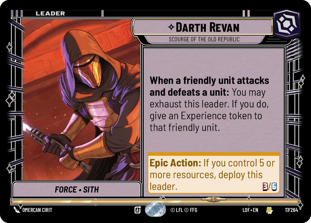 Darth Revan - Scourge of the Old Republic (017/264) (017/264) [Legends of the Force] | Tabernacle Games
