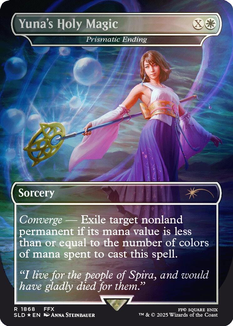 Yuna's Holy Magic - Prismatic Ending (Rainbow Foil) [Secret Lair Drop Series] | Tabernacle Games