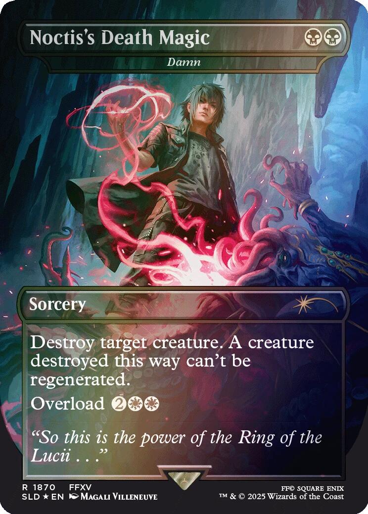 Noctis's Death Magic - Damn (Rainbow Foil) [Secret Lair Drop Series] | Tabernacle Games