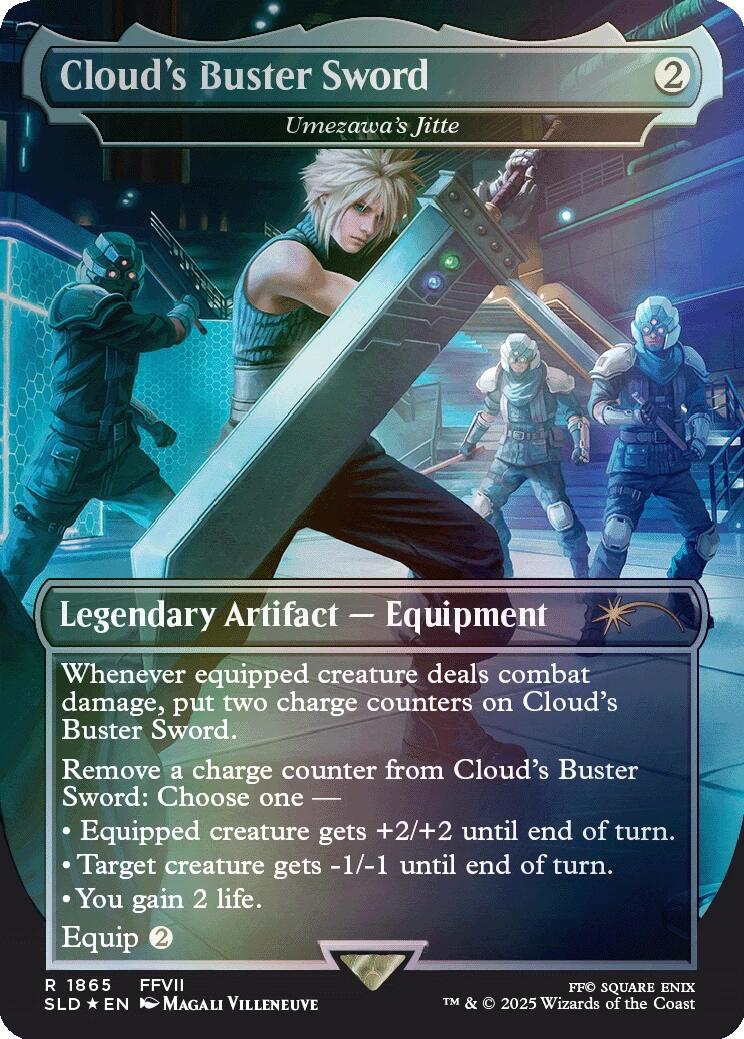 Cloud's Buster Sword - Umezawa's Jitte (Rainbow Foil) [Secret Lair Drop Series] | Tabernacle Games