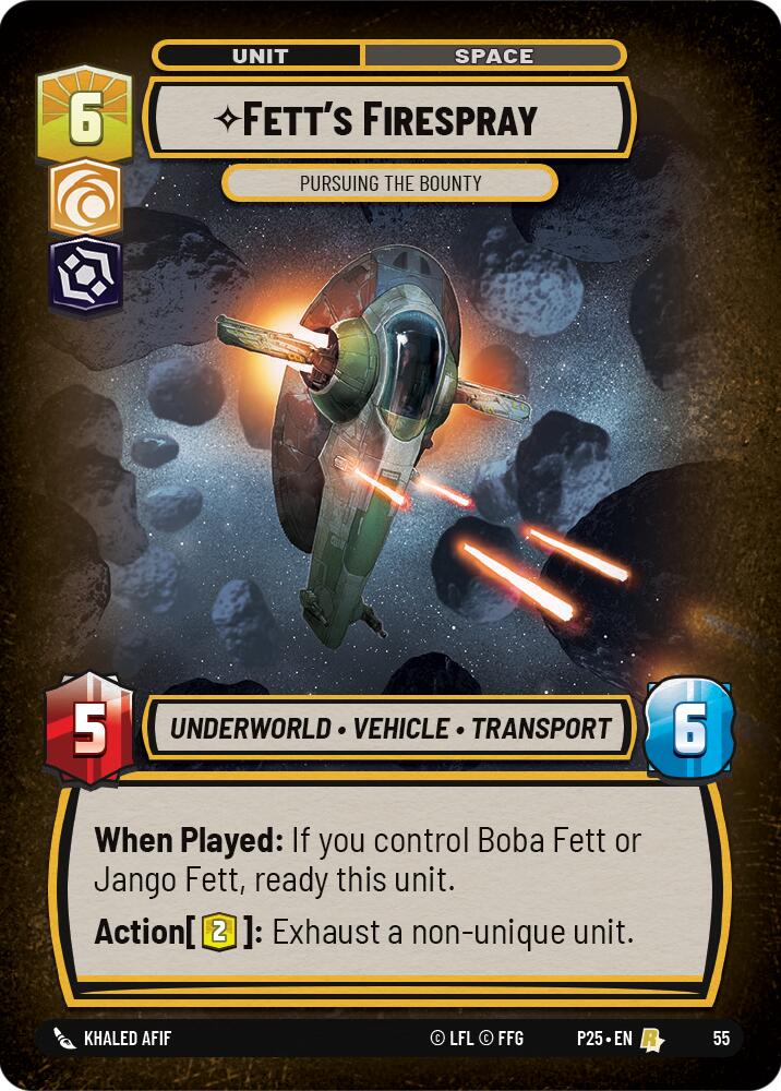 Fett's Firespray (55) - Pursuing the Bounty (55) [Store Showdown Promos] | Tabernacle Games