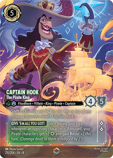 Captain Hook - The Pirate King (Enchanted) (215/204) [Reign of Jafar] | Tabernacle Games