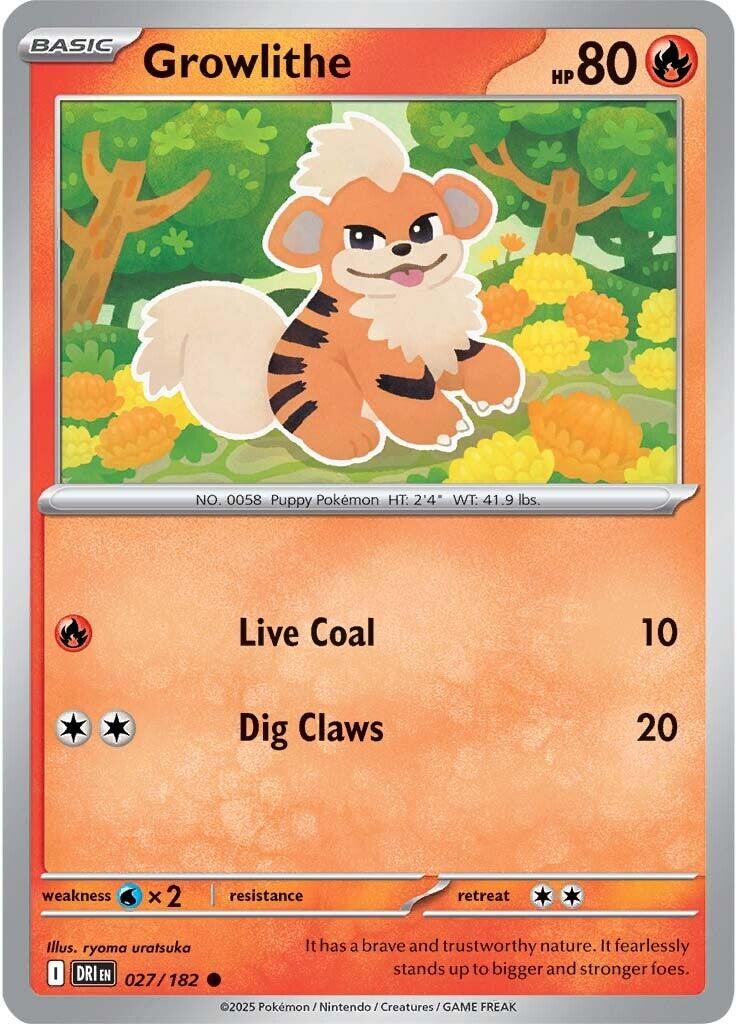 Growlithe (027/182) [Scarlet & Violet: Destined Rivals] | Tabernacle Games