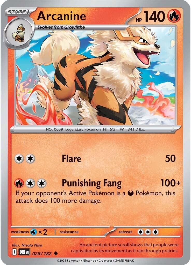 Arcanine (028/182) [Scarlet & Violet: Destined Rivals] | Tabernacle Games