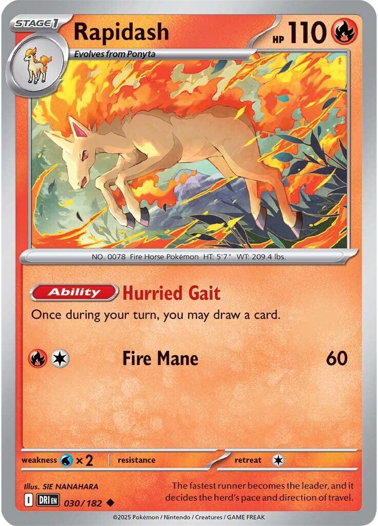 Rapidash (030/182) [Scarlet & Violet: Destined Rivals] | Tabernacle Games