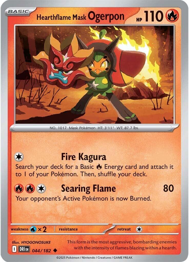 Hearthflame Mask Ogerpon (044/182) [Scarlet & Violet: Destined Rivals] | Tabernacle Games