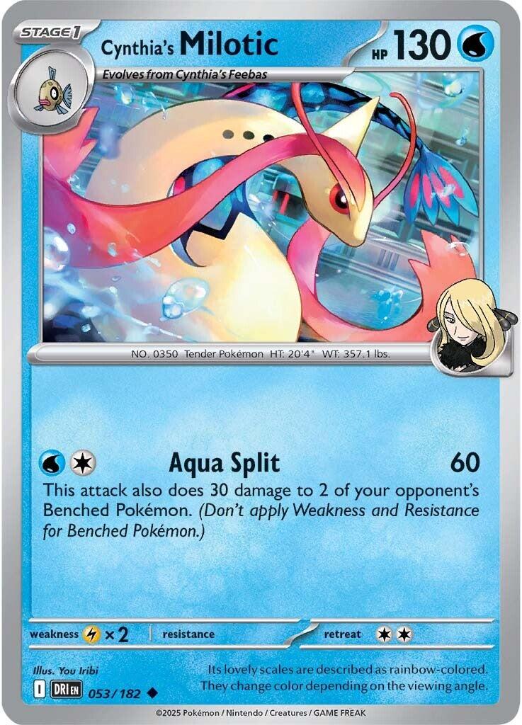 Cynthia's Milotic (053/182) [Scarlet & Violet: Destined Rivals] | Tabernacle Games