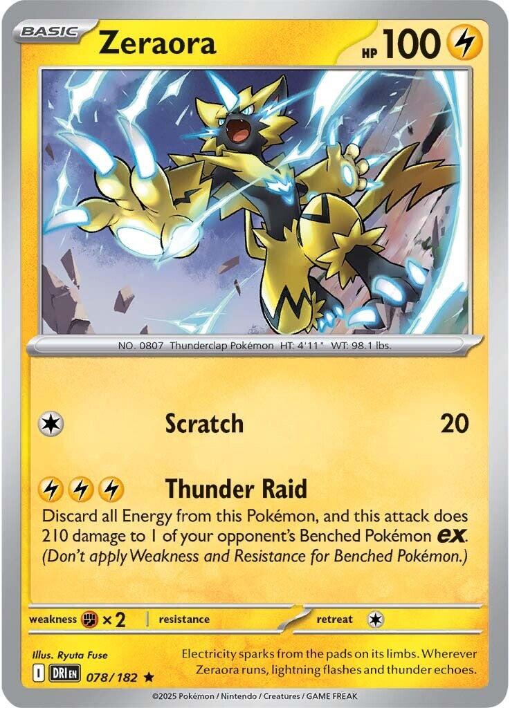 Zeraora (078/182) [Scarlet & Violet: Destined Rivals] | Tabernacle Games
