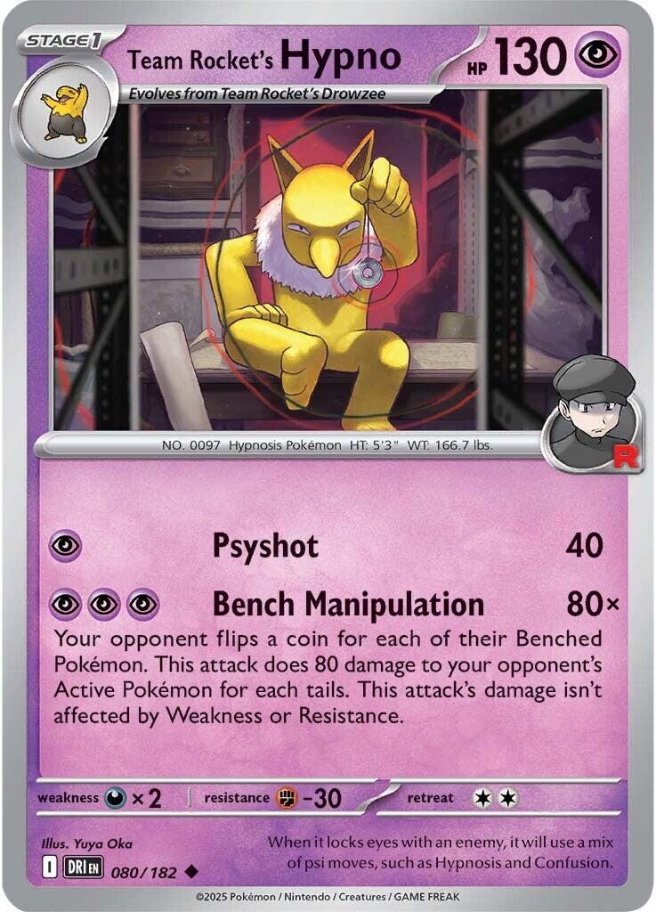 Team Rocket's Hypno (080/182) [Scarlet & Violet: Destined Rivals] | Tabernacle Games
