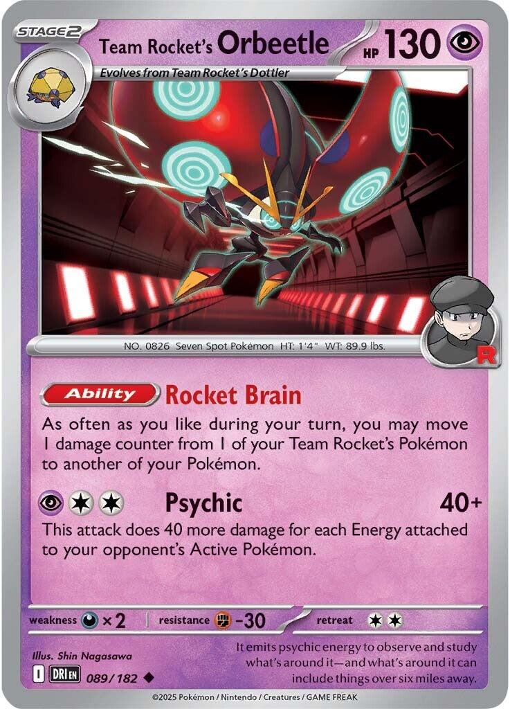 Team Rocket's Orbeetle (089/182) [Scarlet & Violet: Destined Rivals] | Tabernacle Games
