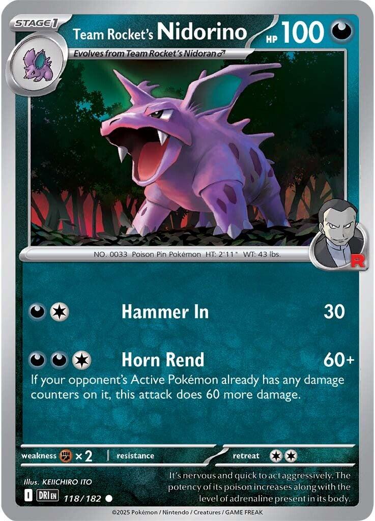 Team Rocket's Nidorino (118/182) [Scarlet & Violet: Destined Rivals] | Tabernacle Games