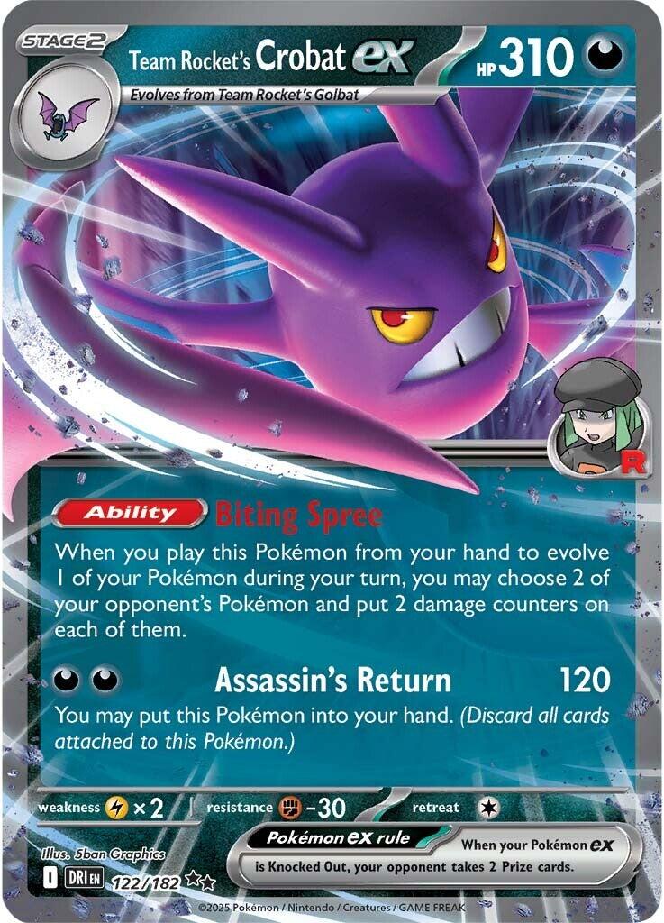 Team Rocket's Crobat ex (122/182) [Scarlet & Violet: Destined Rivals] | Tabernacle Games