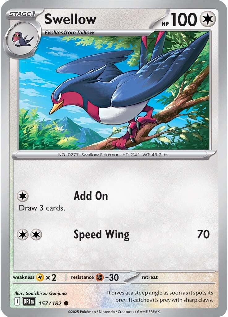 Swellow (157/182) [Scarlet & Violet: Destined Rivals] | Tabernacle Games