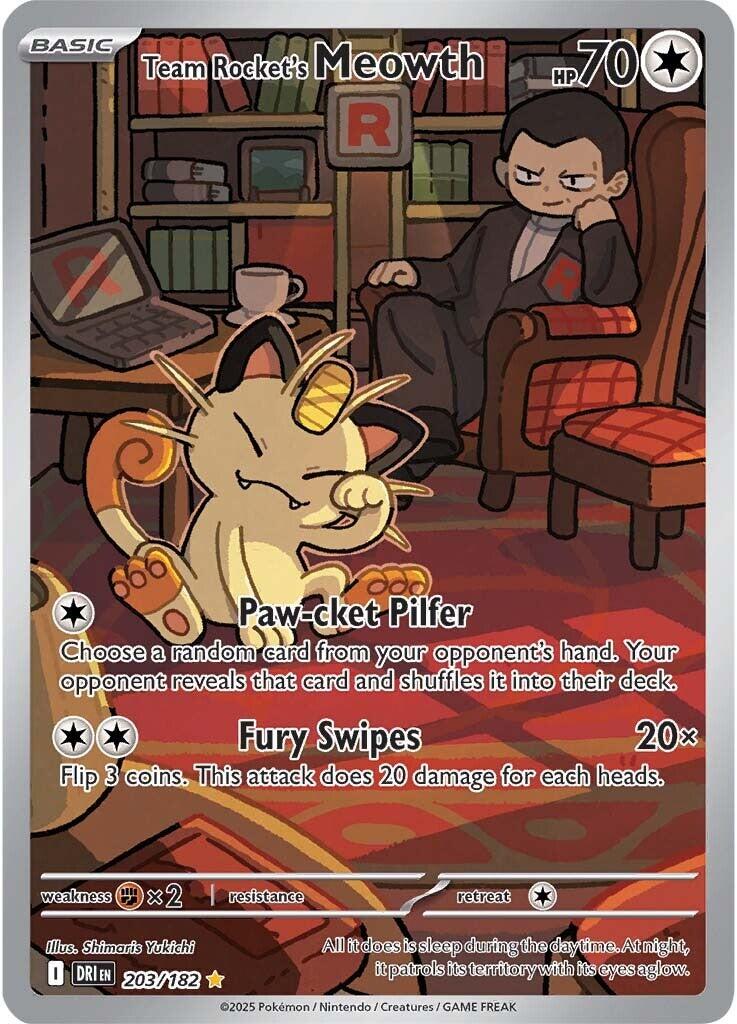 Team Rocket's Meowth (203/182) [Scarlet & Violet: Destined Rivals] | Tabernacle Games