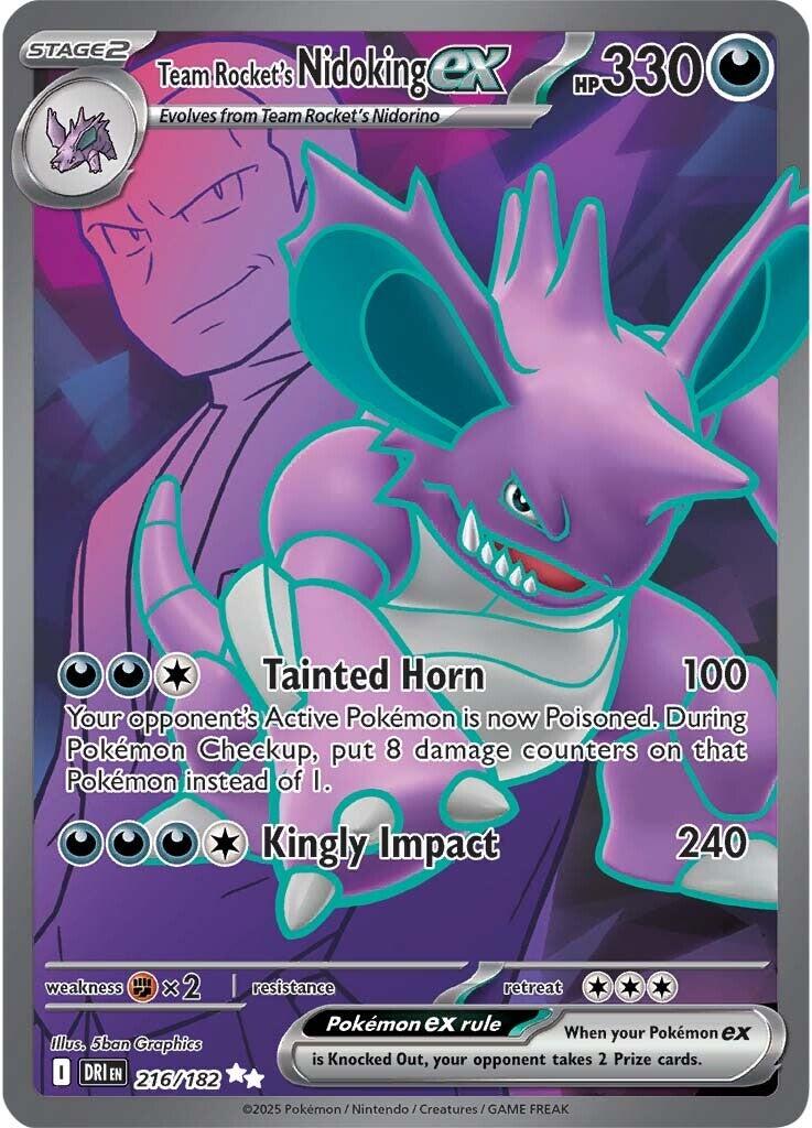 Team Rocket's Nidoking ex (216/182) [Scarlet & Violet: Destined Rivals] | Tabernacle Games