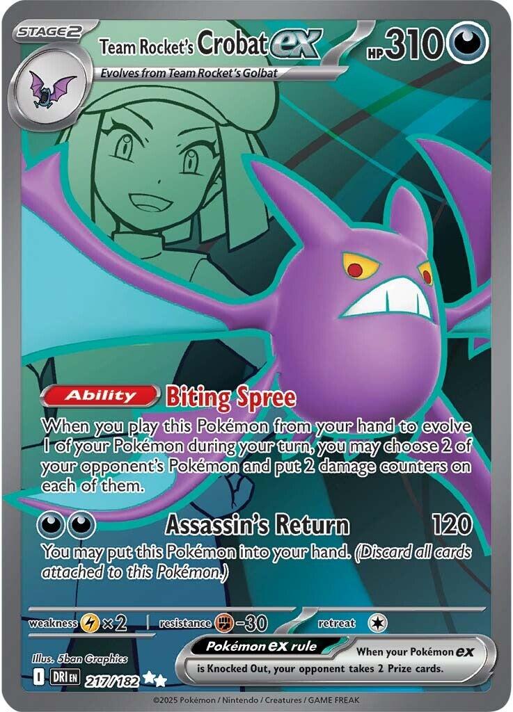 Team Rocket's Crobat ex (217/182) [Scarlet & Violet: Destined Rivals] | Tabernacle Games