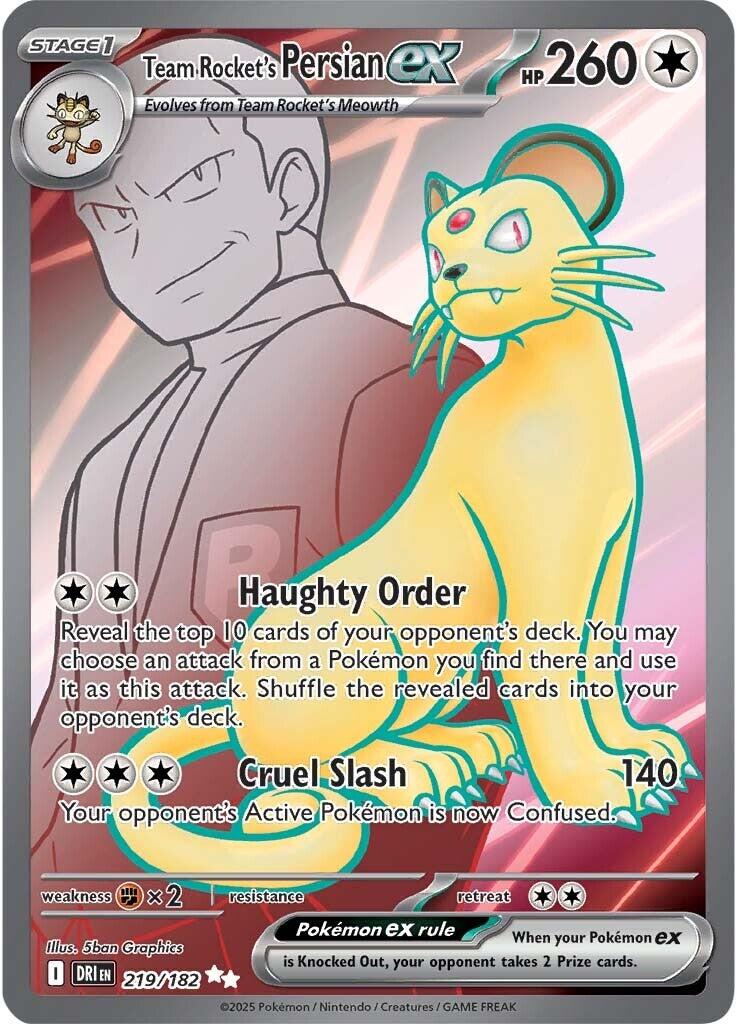 Team Rocket's Persian ex (219/182) [Scarlet & Violet: Destined Rivals] | Tabernacle Games