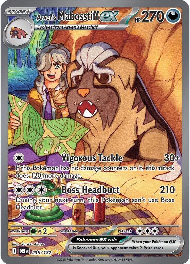 Arven's Mabosstiff ex (235/182) [Scarlet & Violet: Destined Rivals] | Tabernacle Games