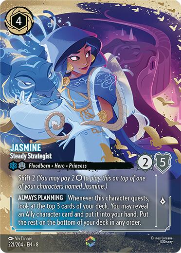 Jasmine - Steady Strategist (Enchanted) (221/204) [Reign of Jafar] | Tabernacle Games