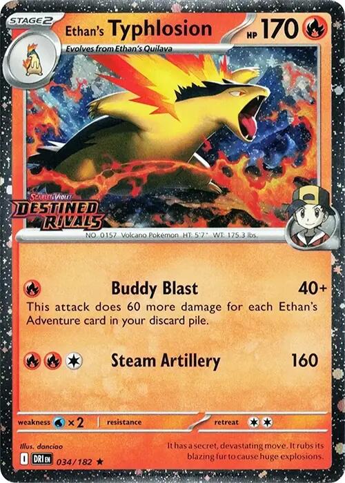 Ethan's Typhlosion (034/182) (Destined Rivals Stamp) [Scarlet & Violet: Destined Rivals] | Tabernacle Games