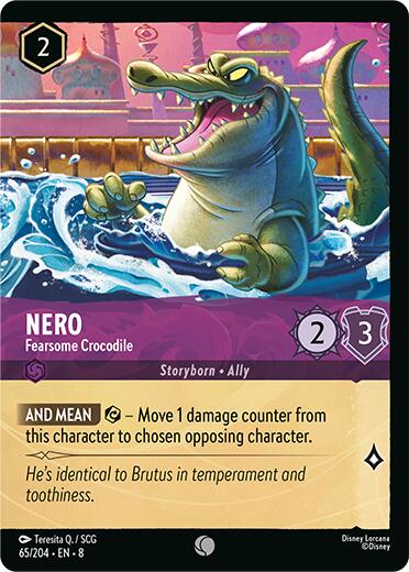 Nero - Fearsome Crocodile (Cold Foil) (65/204) [Reign of Jafar] | Tabernacle Games
