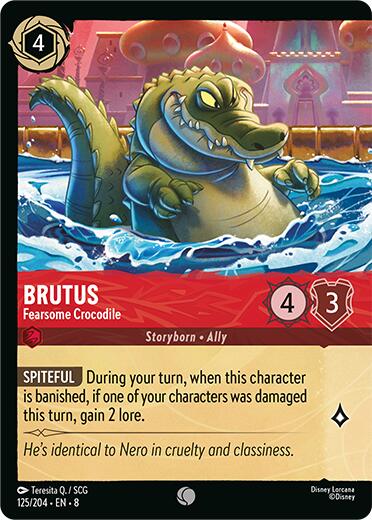 Brutus - Fearsome Crocodile (Cold Foil) (125/204) [Reign of Jafar] | Tabernacle Games