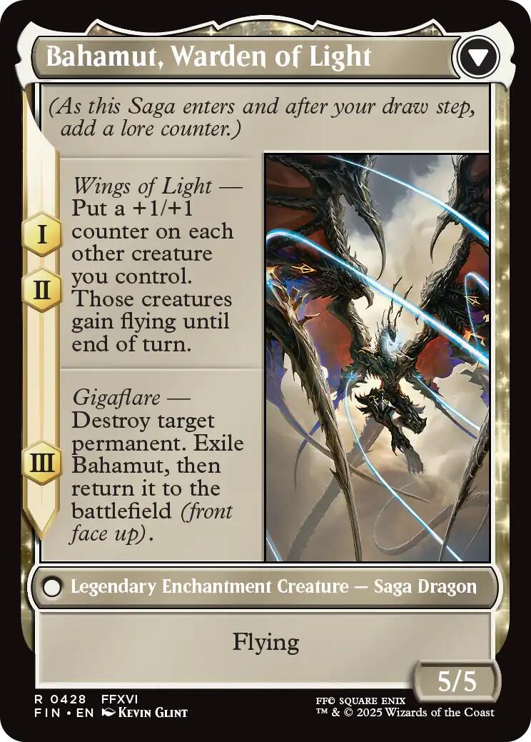 Dion, Bahamut's Dominant // Bahamut, Warden of Light (Extended Art) [FINAL FANTASY] | Tabernacle Games